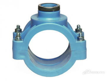 PP 75 x 1" Anbohrschelle IG mit Verstärkung blau | PN16